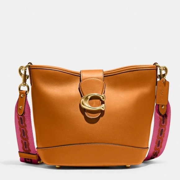 Coach Handbags - NWT Coach Tali Leather Bucket Crossbody Shoulder Bag with Webbing Strap